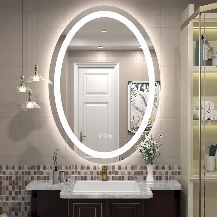Oval Illuminated Bathroom Mirrors